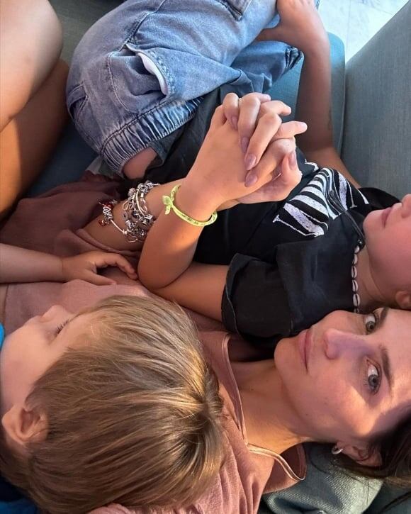 Zaira Nara publicó fotos con sus hijos.