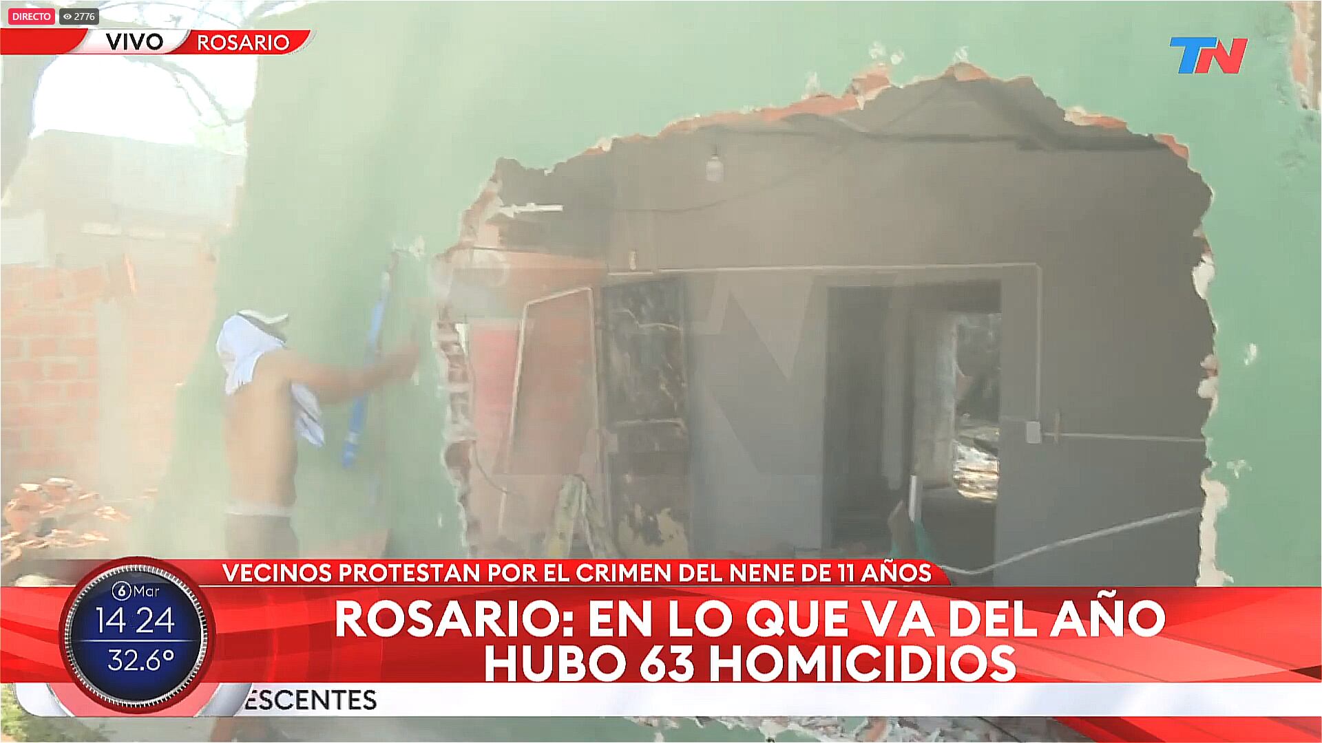 Vecinos ataron uno de los bunkers de los narcos. Foto Captura: TN