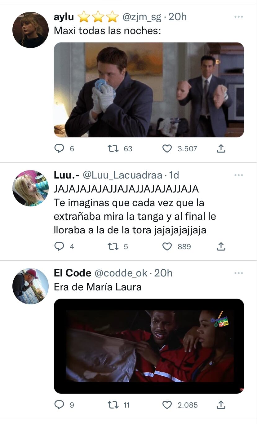 Maxi guardó una tanga que no era de Juliana y estallaron los memes.