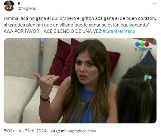 Usuarios en las redes opinaron que Romina ingresó a Gran Hermano para desestabilizar a Furia