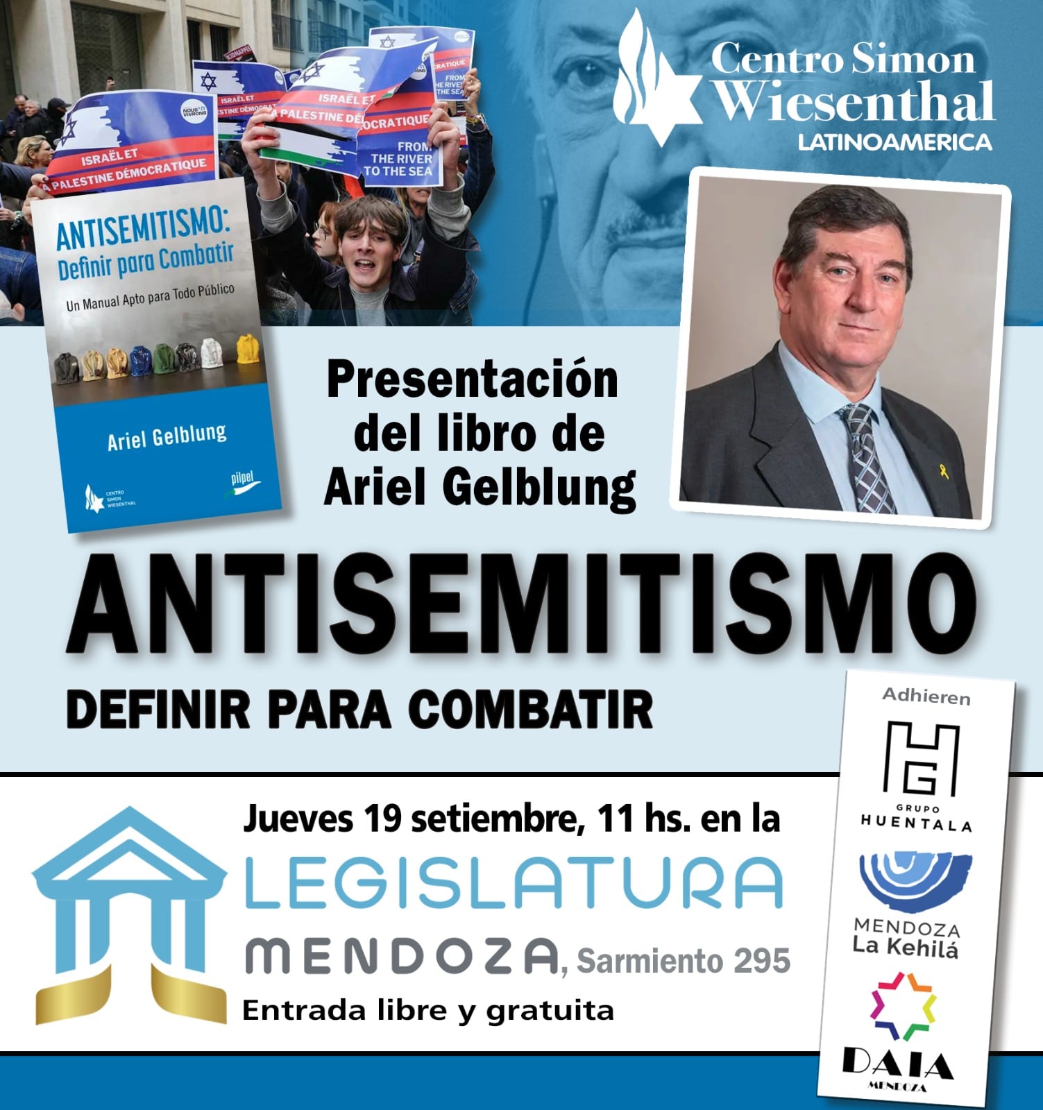 Ariel Gelblung: “Decir: ‘no soy antisemita, soy antisionista’ y oponerse al Estado de Israel, es ser antisemita”. Foto: Gentileza