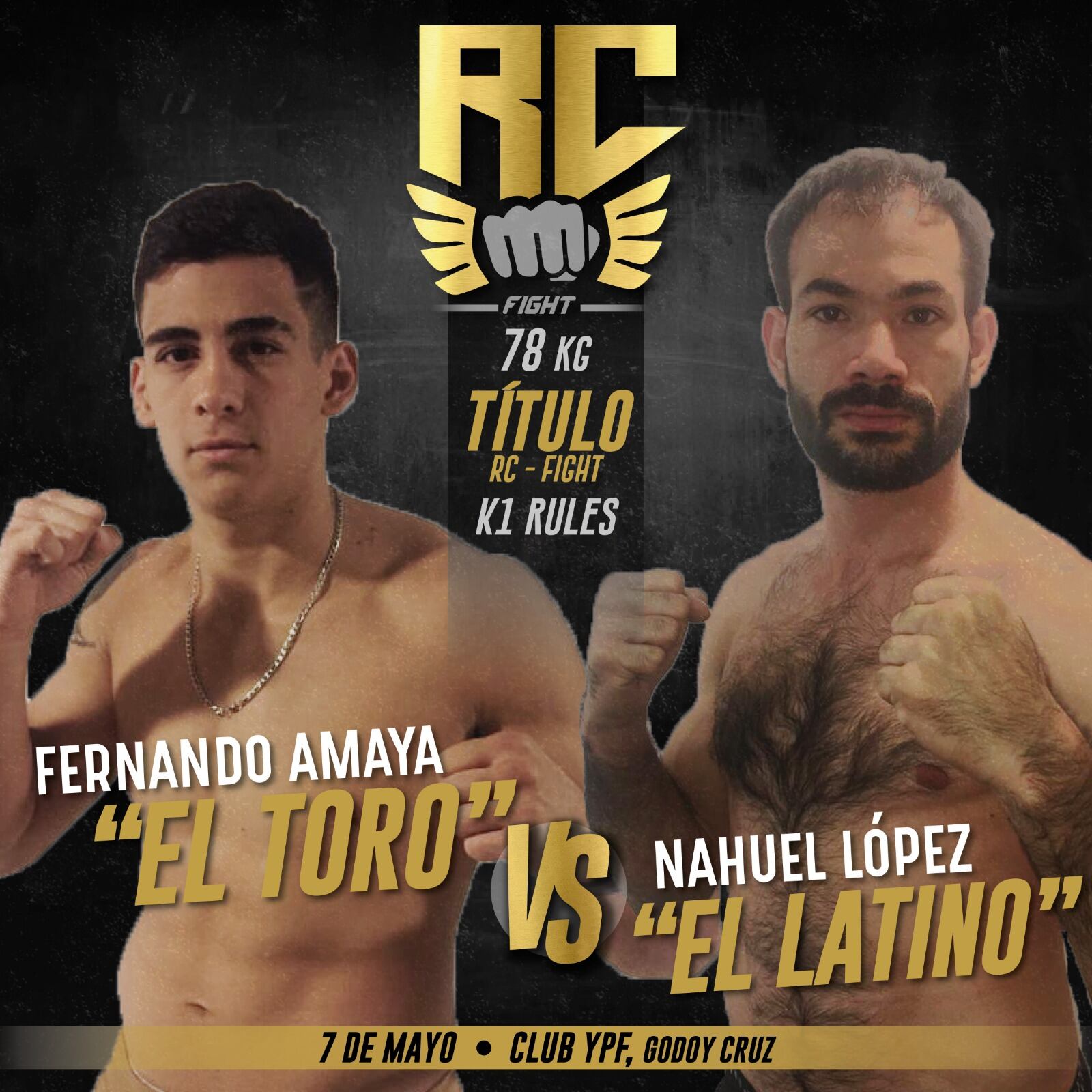 kickboxing: Fernando Amaya vs. Nahuel López. / Gentileza.