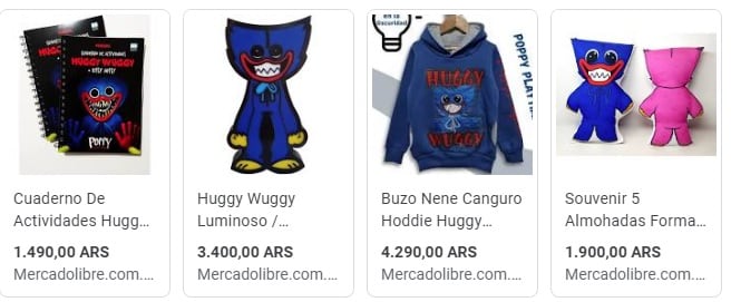 Muchos productos de HUGGY WUGGY se ofrecen por Mercado Libre