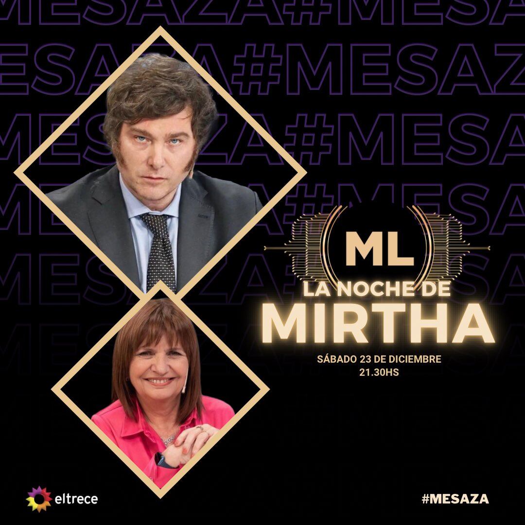 Estarán como invitados Javier Milei y Patricia Bullrich