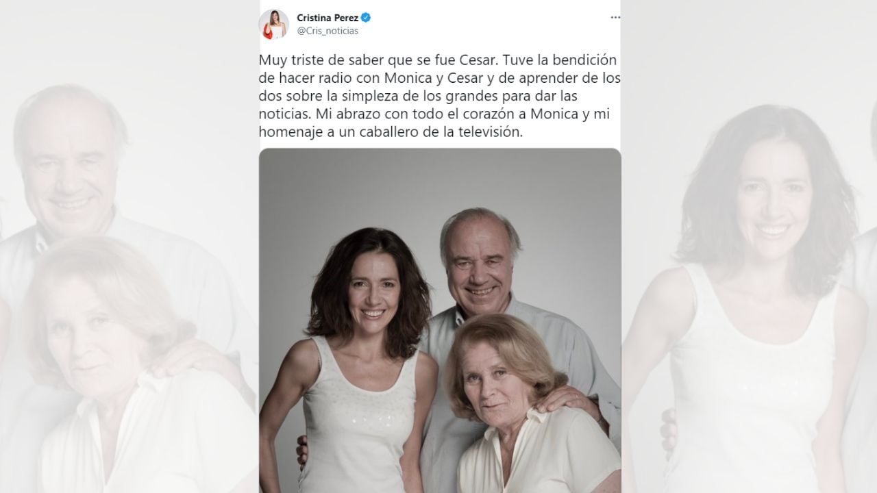 El mensaje de Cristina Pérez.