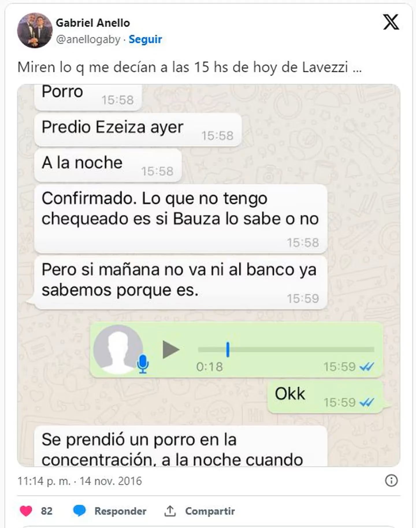 El polémico comentario del periodista Gabriel Anello sobre el Pocho Lavezzi que revivió una vieja pelea