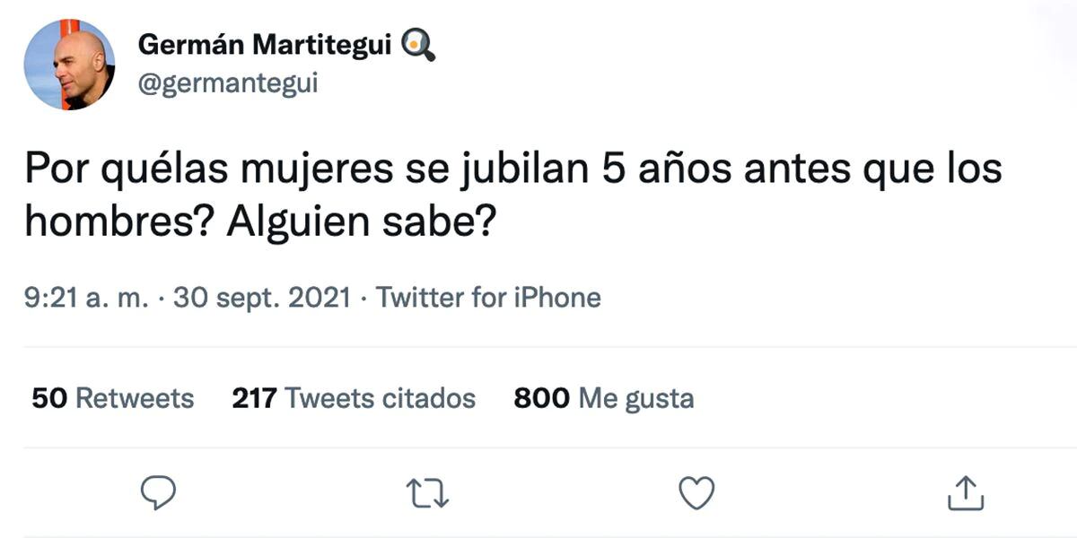 Germán Martitegui y una polémica pregunta.