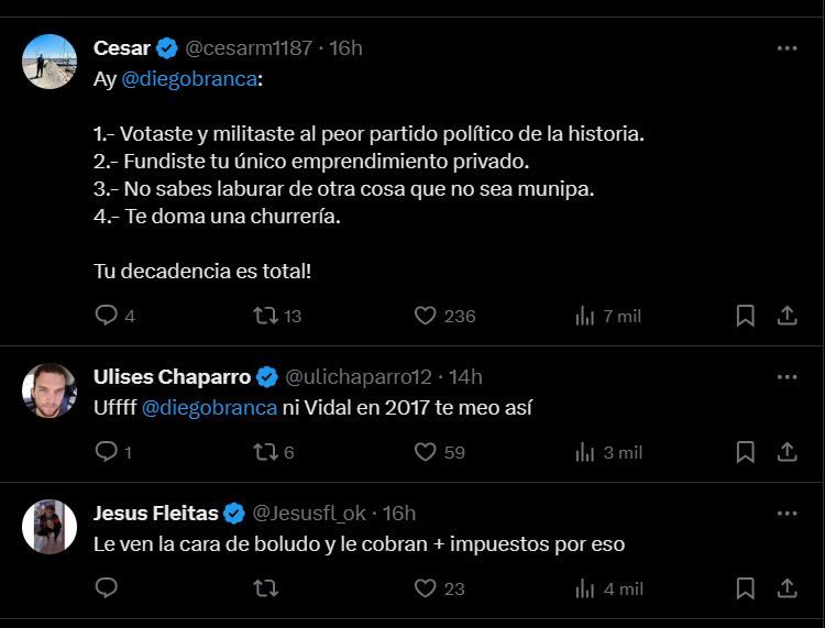 En las redes fulminaron a Diego Brancatelli por meterse con la industria de los churros