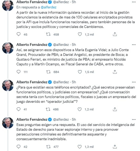 Fernández se refirió a las presuntas operaciones de persecución de dirigentes sindicales.