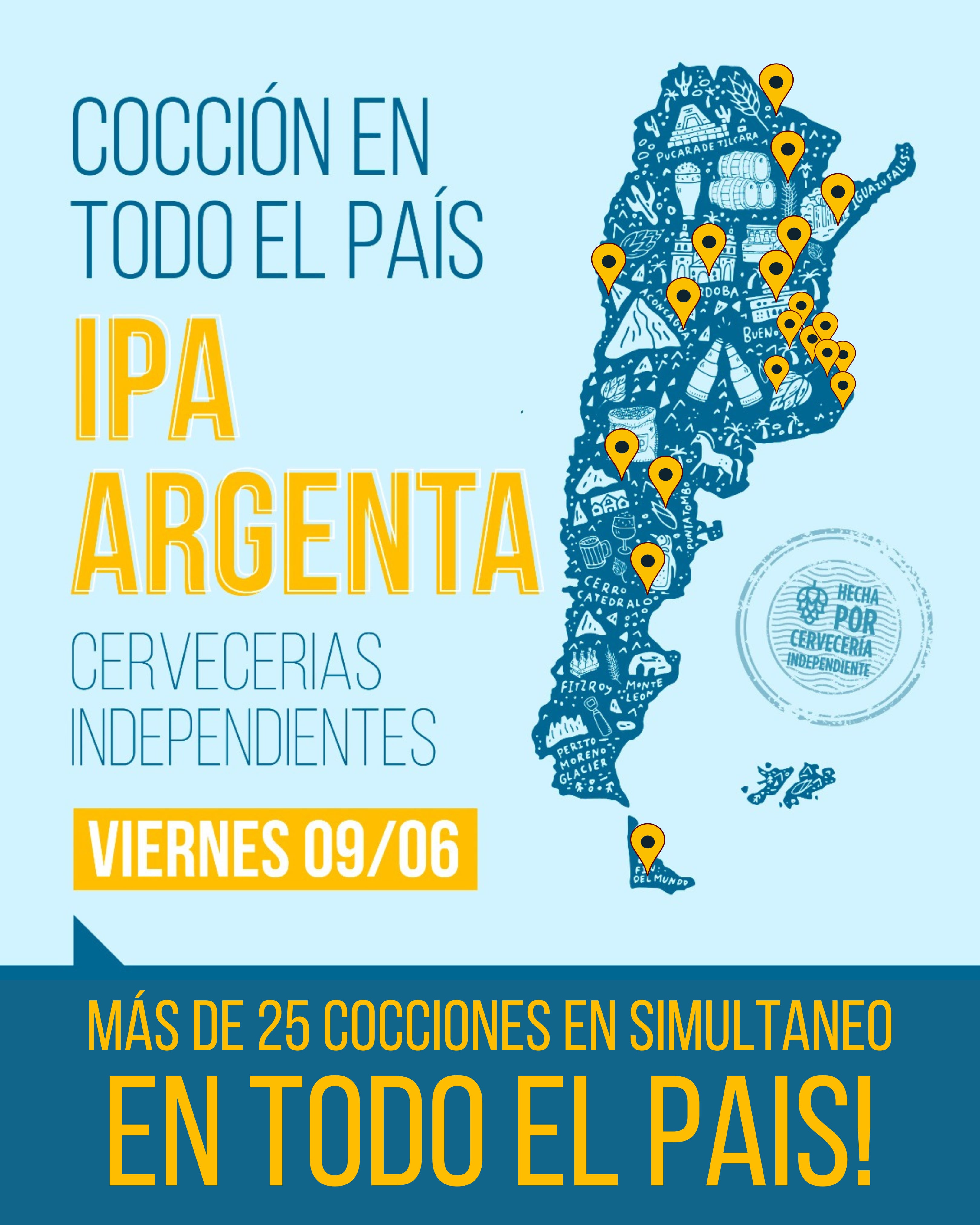 SE REALIZA LA COCCIÓN FEDERAL COLABORATIVA DE
CERVEZA ARTESANA MÁS GRANDE DEL PAÍS