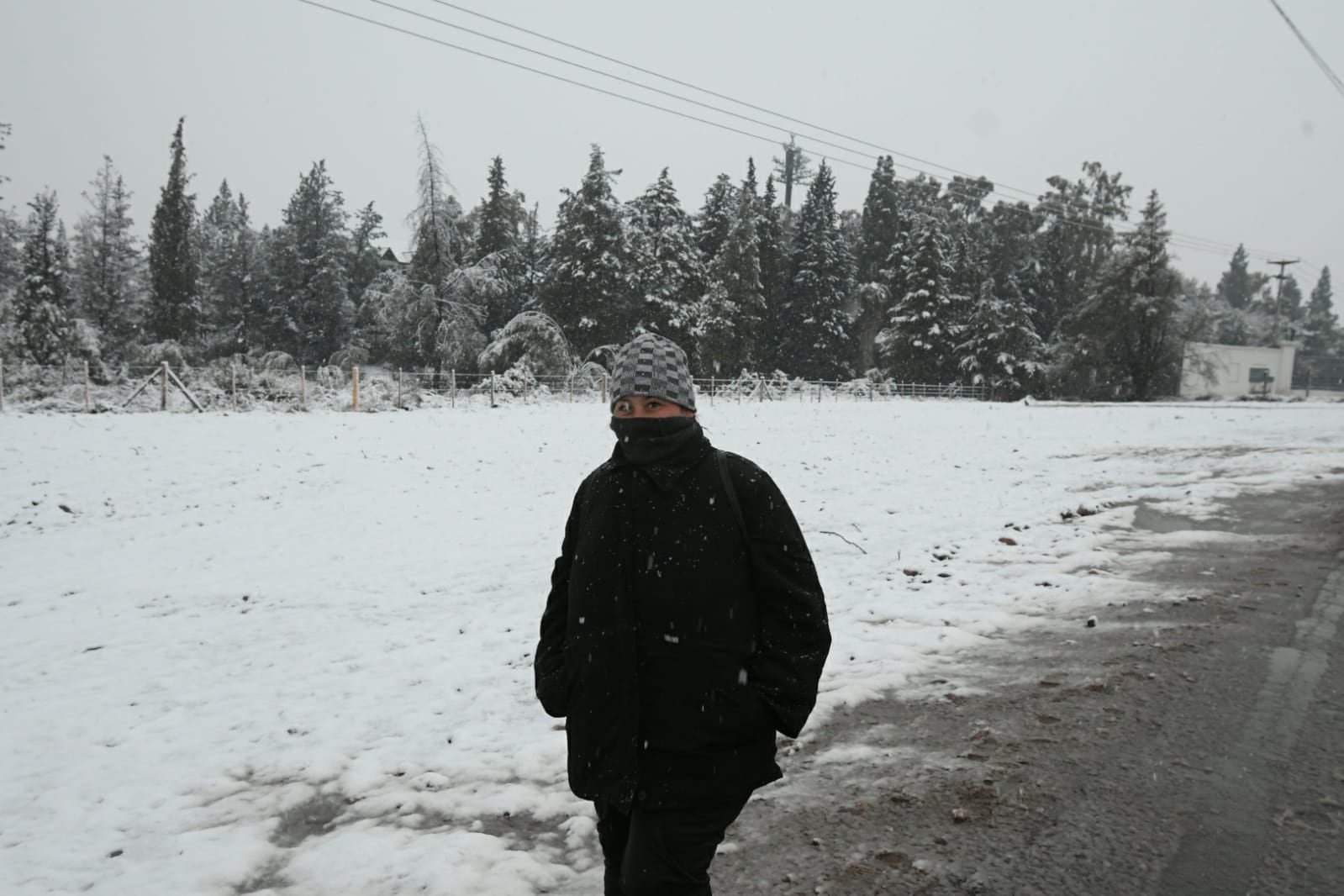 Nevó en el llano tras 5 años. Ignacio Blanco / Los Andes