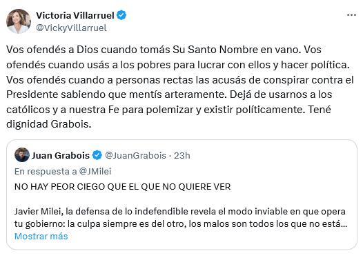 La Vicepresidenta cruzó al dirigente piquetero en X por la crítica que lanzó contra el Gobierno nacional. X