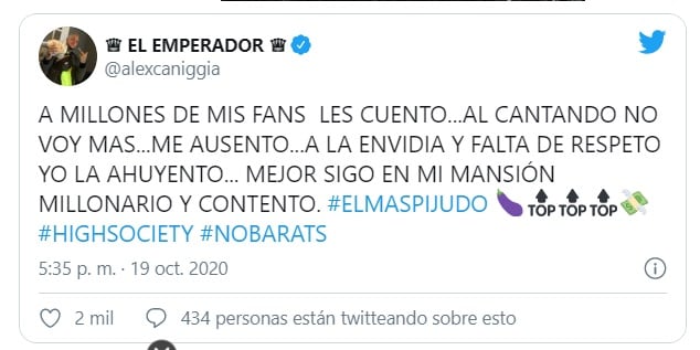 La renuncia de Caniggia al Cantando