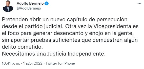 Defensa a Cristina Kirchner