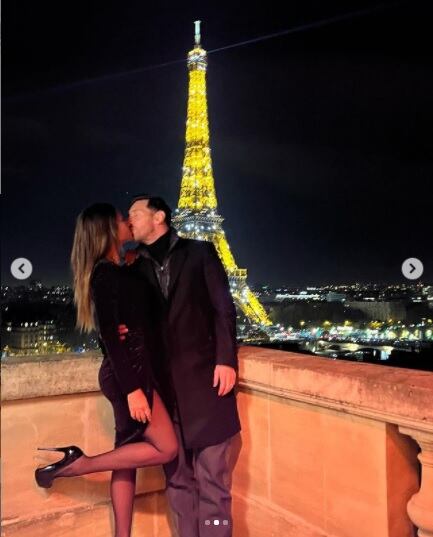 Leo Messi y Antonela Roccuzzo disfrutaron de una cena romántica con la Torre Eiffel de fondo