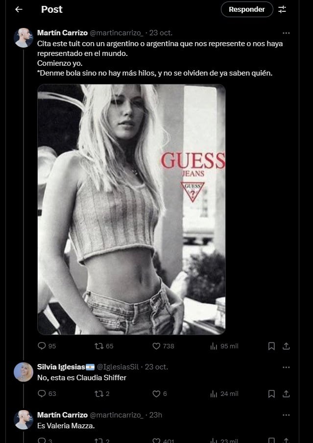 La respuesta de Valeria Mazza luego de que la confundieron con Claudia Schiffer.