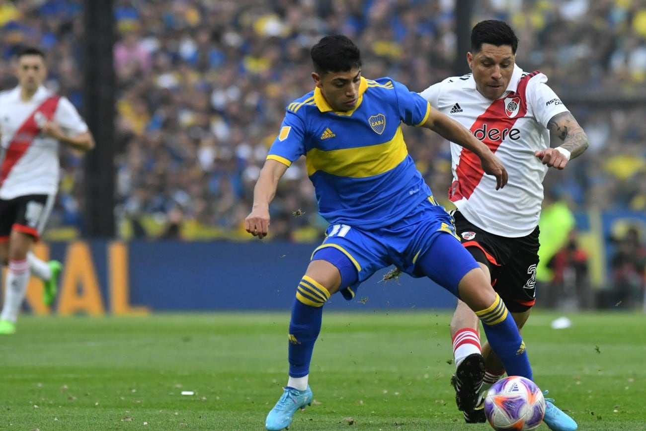 Boca y River, en la Bombonera, en una nueva edición del superclásico, por la Liga Profesional 2022. (Fotobaires)