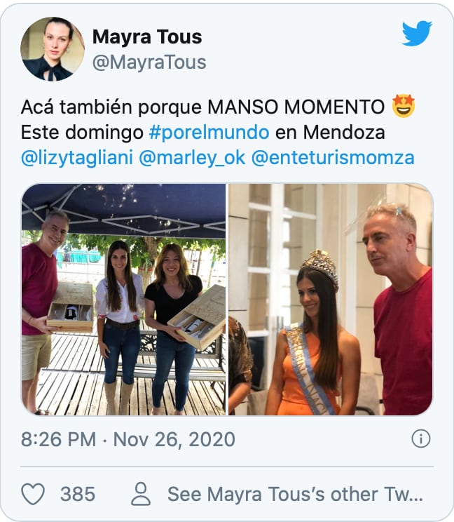 La joven publicó algunos de los momentos por Twitter.