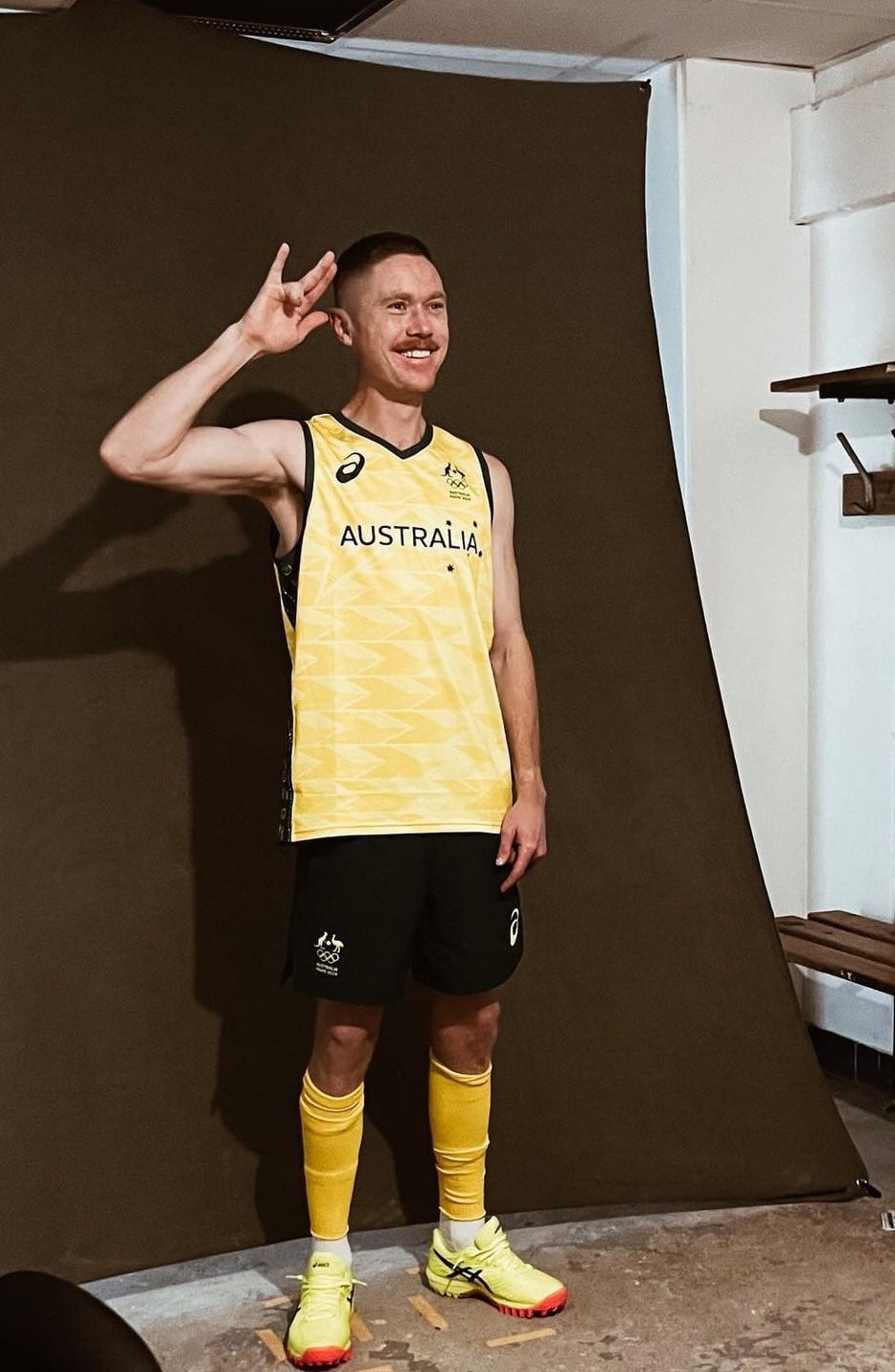 Matthew Dawson durante la sesión de fotos de la selección australiana.