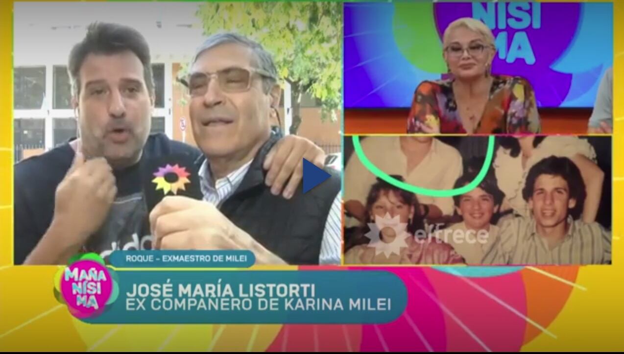 José María Listorti fue compañero de escuela de Karina Milei (El Trece)