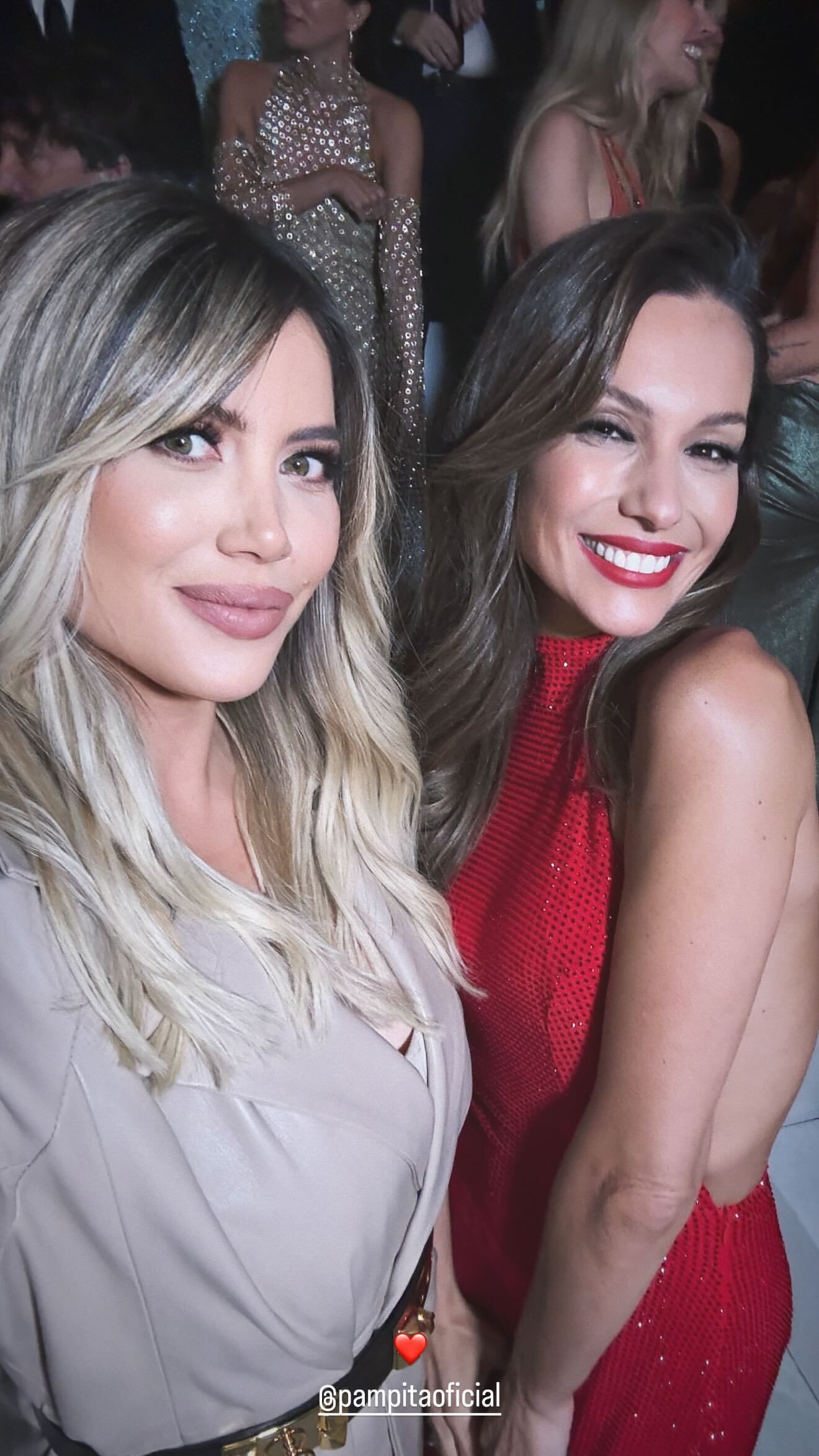 La foto de Wanda Nara y Pampita tras los chats que filtró con la China Suárez.