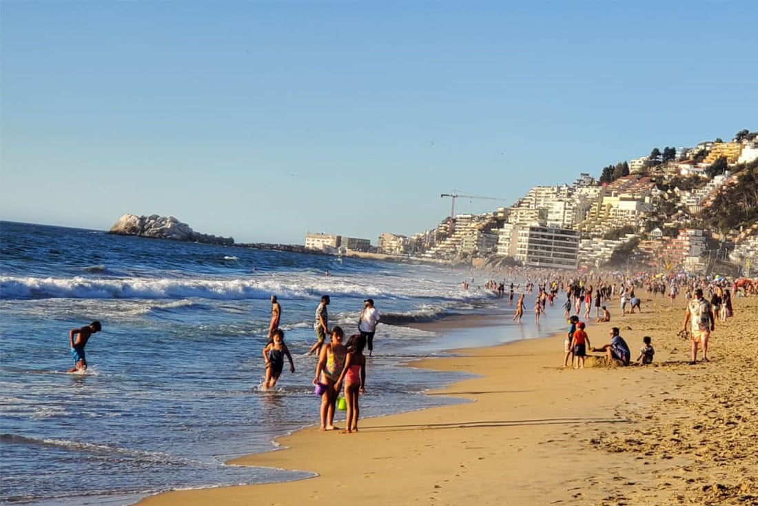 Reñaca, el popular balneario en la Quinta Región (foto Alberto Rodríguez)