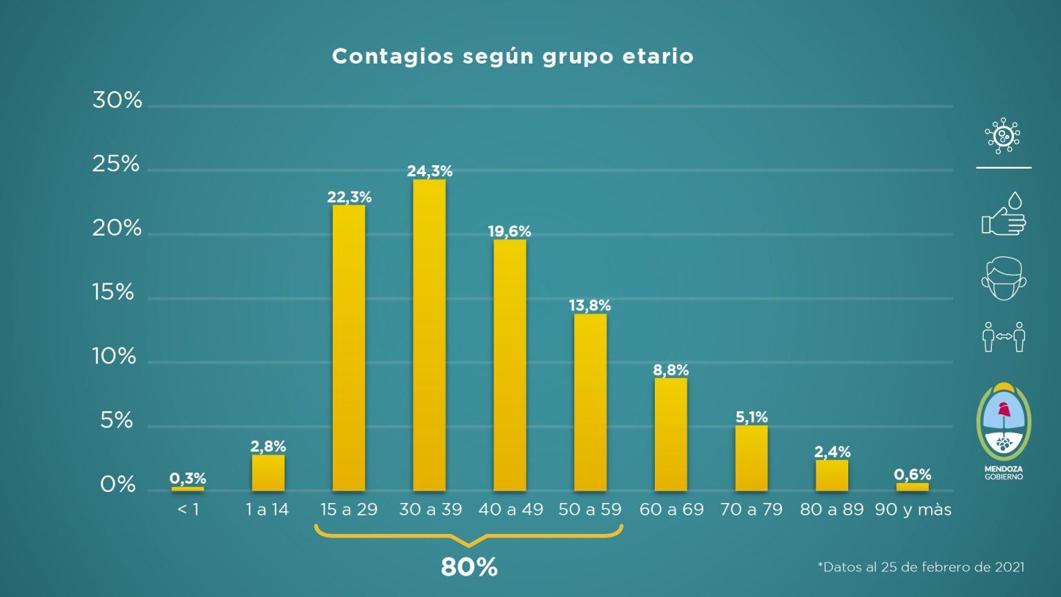 Informe sobre la situación sanitaria de Mendoza en pandemia de la semana del 19 al 25 de febrero 2021