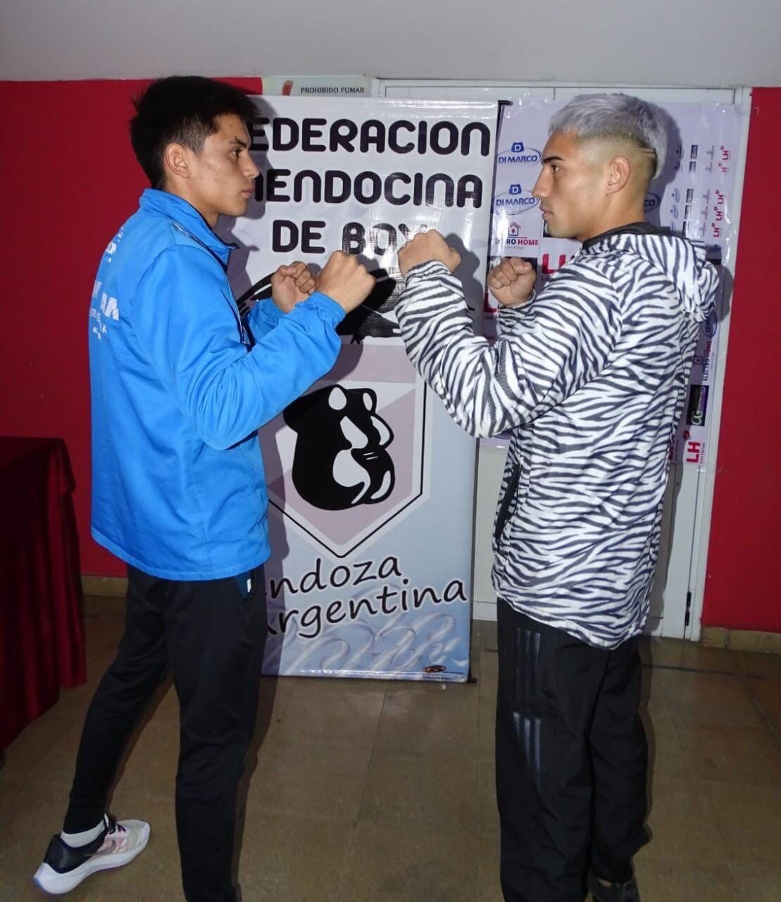 Ángel Gutiérrez y el anfitrión Alejandro Arancibia, mañana se medirán en el Estadio Polimeni. / Gentileza.