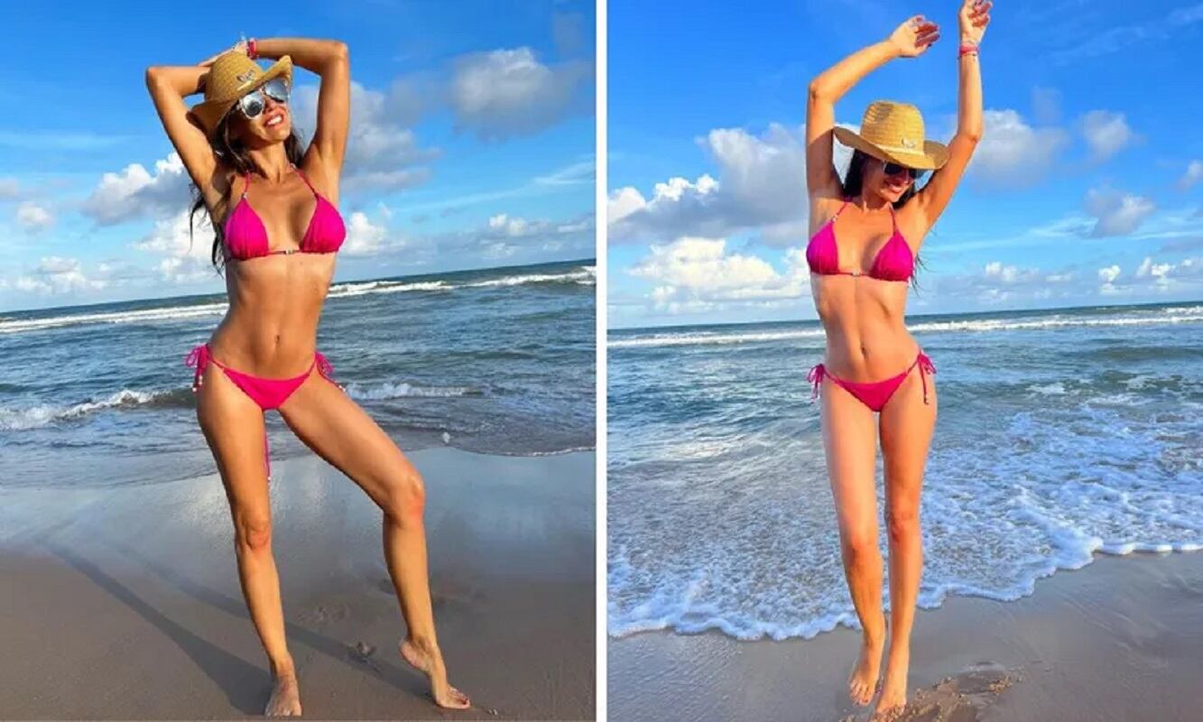 Pampita en bikini fucsia, pero sin las uñas pintadas: qué le pasó