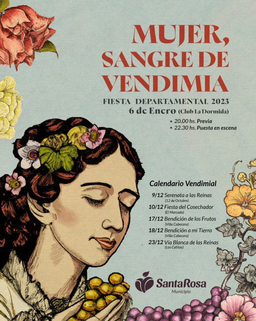 Afiche Vendimia 2023 de Santa Rosa