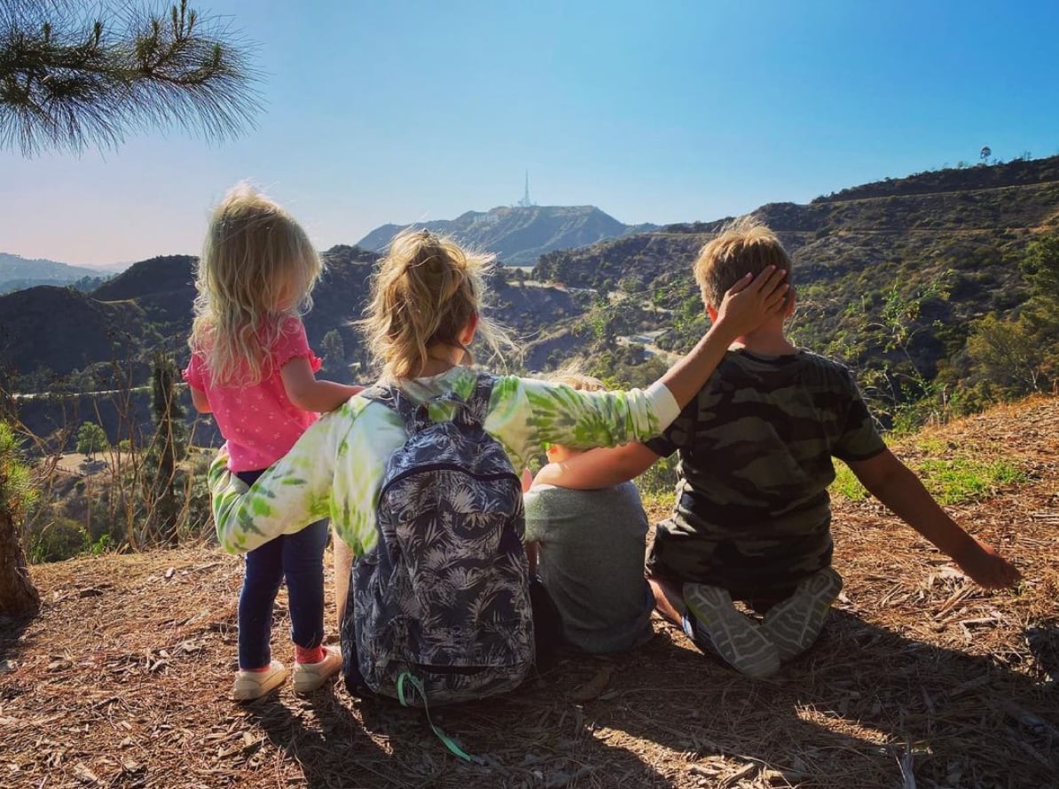 La última foto con sus hijos.