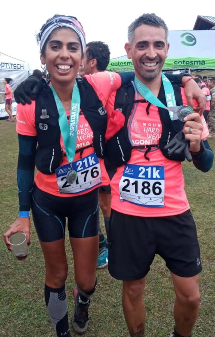 Bajó 30 kilos saliendo a correr y estuvo en el podio de una importante carrera en el país. Foto: Gentileza Macarena Díaz.