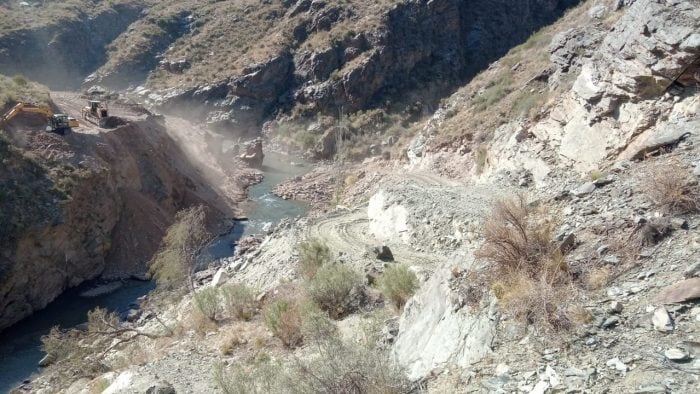 Vialidad ya abrió el nuevo camino a la futura presa de El Baqueano. / Foto: Prensa Gobierno de Mendoza