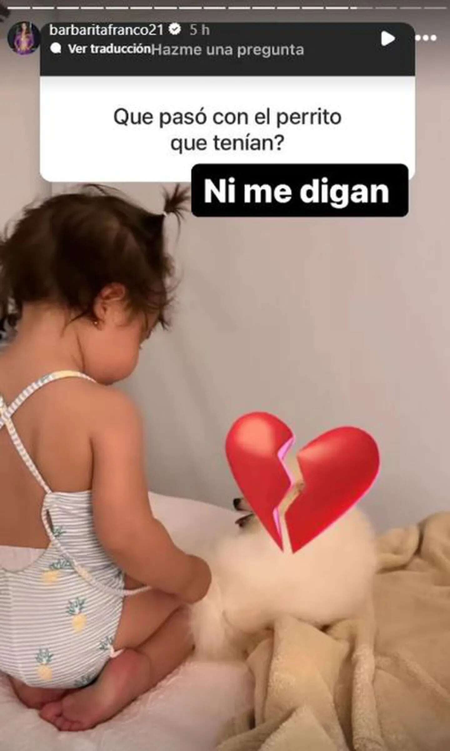 Qué pasó con el perrito que Susana Giménez le dio a Barby Franco. / Instagram