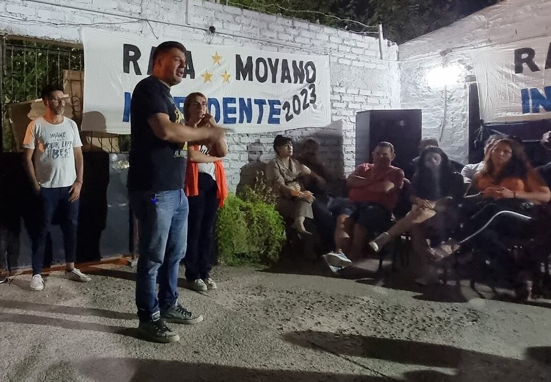 Rafael Moyano en el acto de lanzamiento en Guaymallén. Gentileza