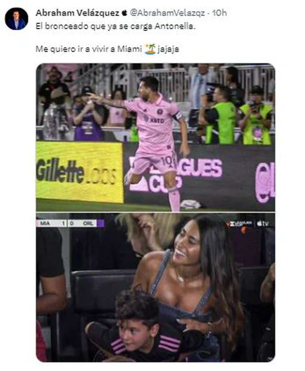 Los memes por el bronceado de Anto Roccuzzo.