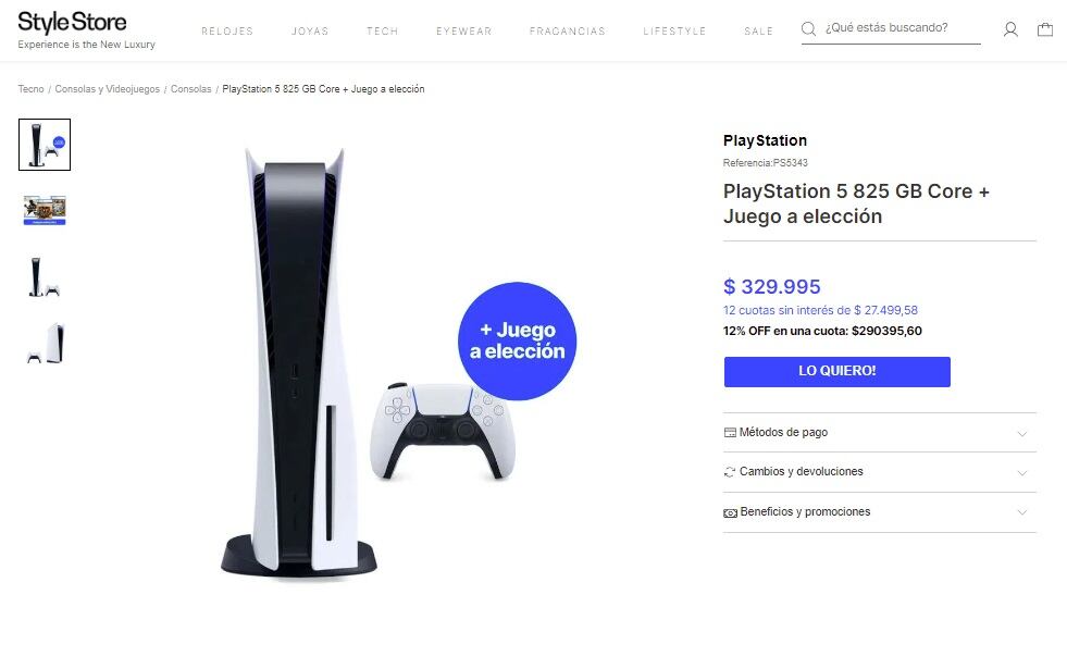 PlayStation 5 (8 de julio de 2022, Style Store Argentina)