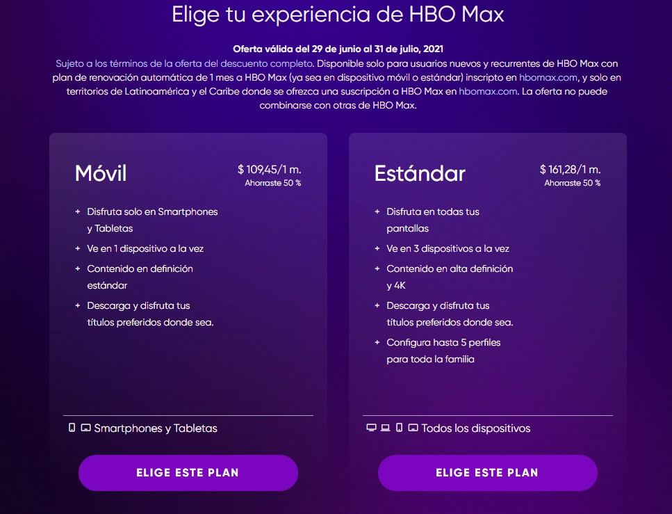 HBO Max: precios en Argentina con 50% de descuento - 