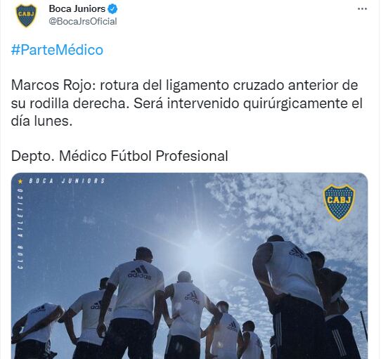 El informe oficial de Boca Juniors.