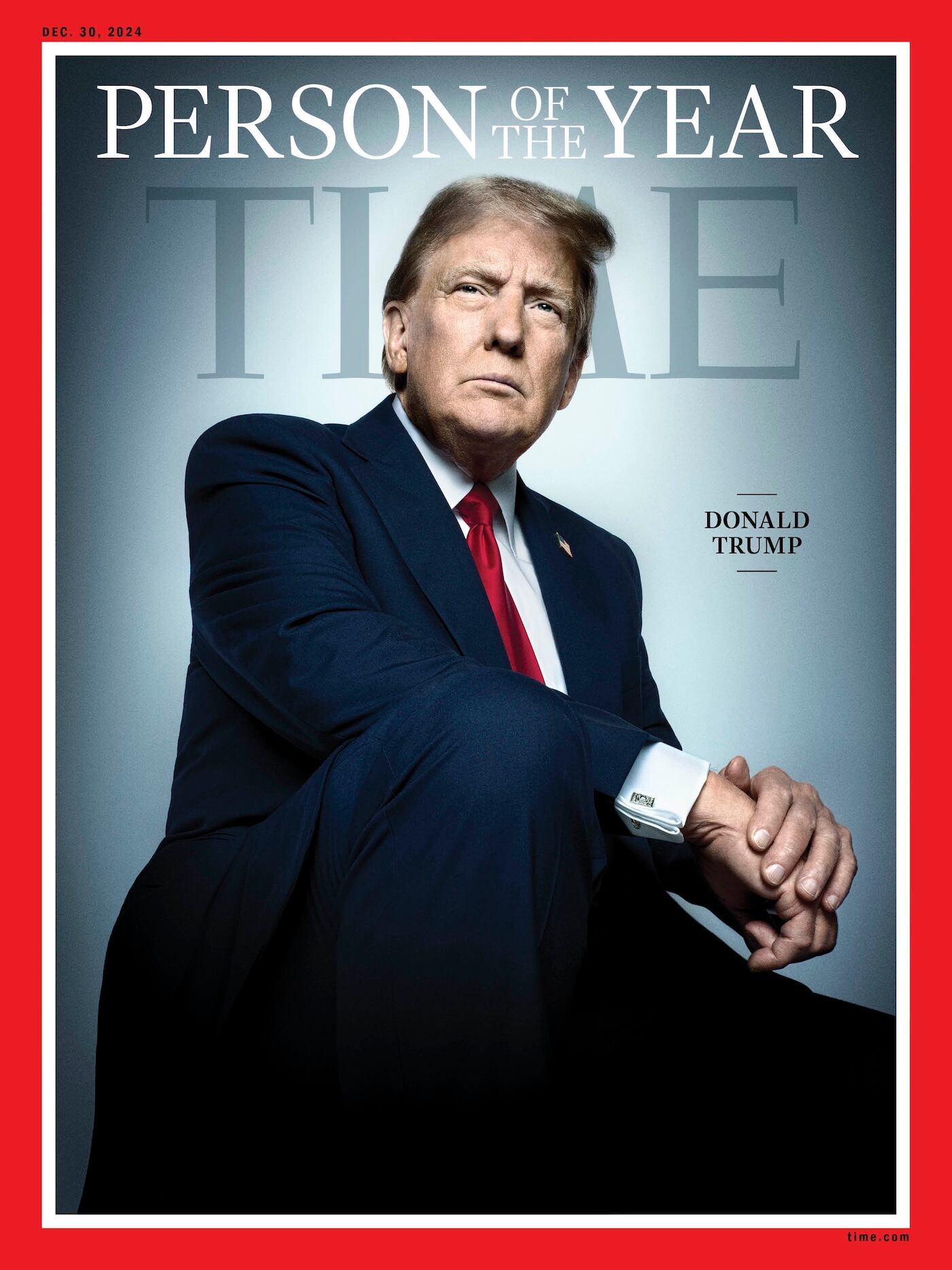 Donald Trump recibió el título de “persona del año” de la revista Time por segunda vez.