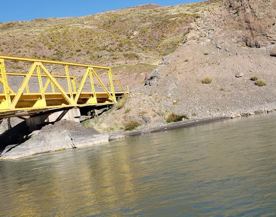 La zona conocida como Puente Amarillo (Malargüe), camino a los Castillos de Pincheira. Foto: Google Maps