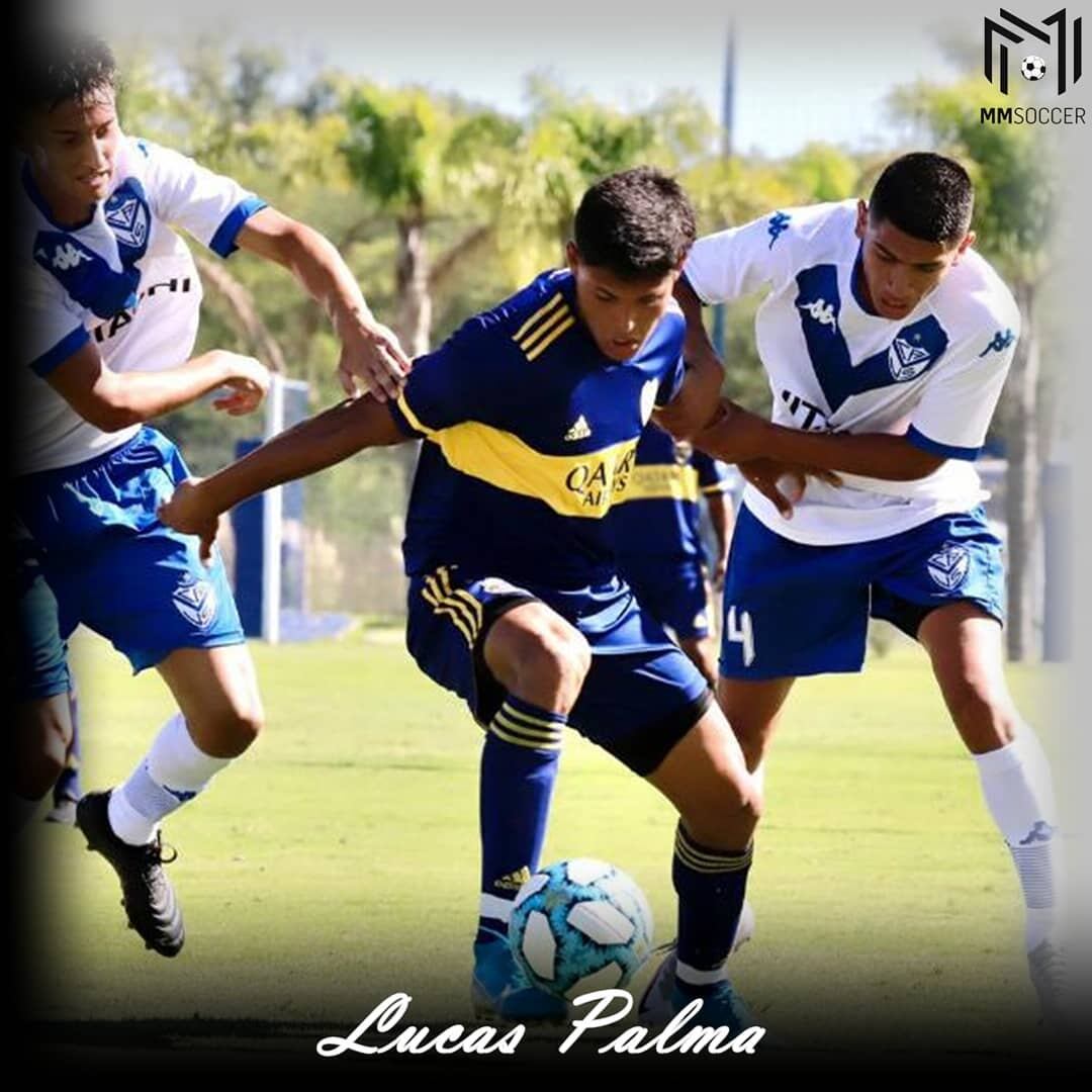 Lucas Palma, categoría 2003, jugando en la reserva de Boca. Foto: Instagram @mmsocerok