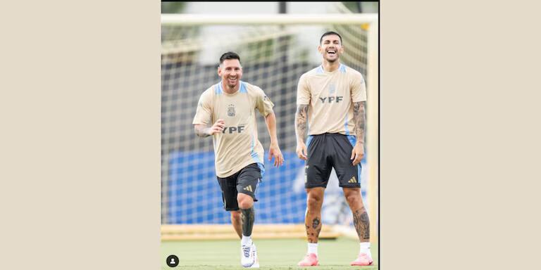 La AFA subió una foto del entrenamiento de la Selección.