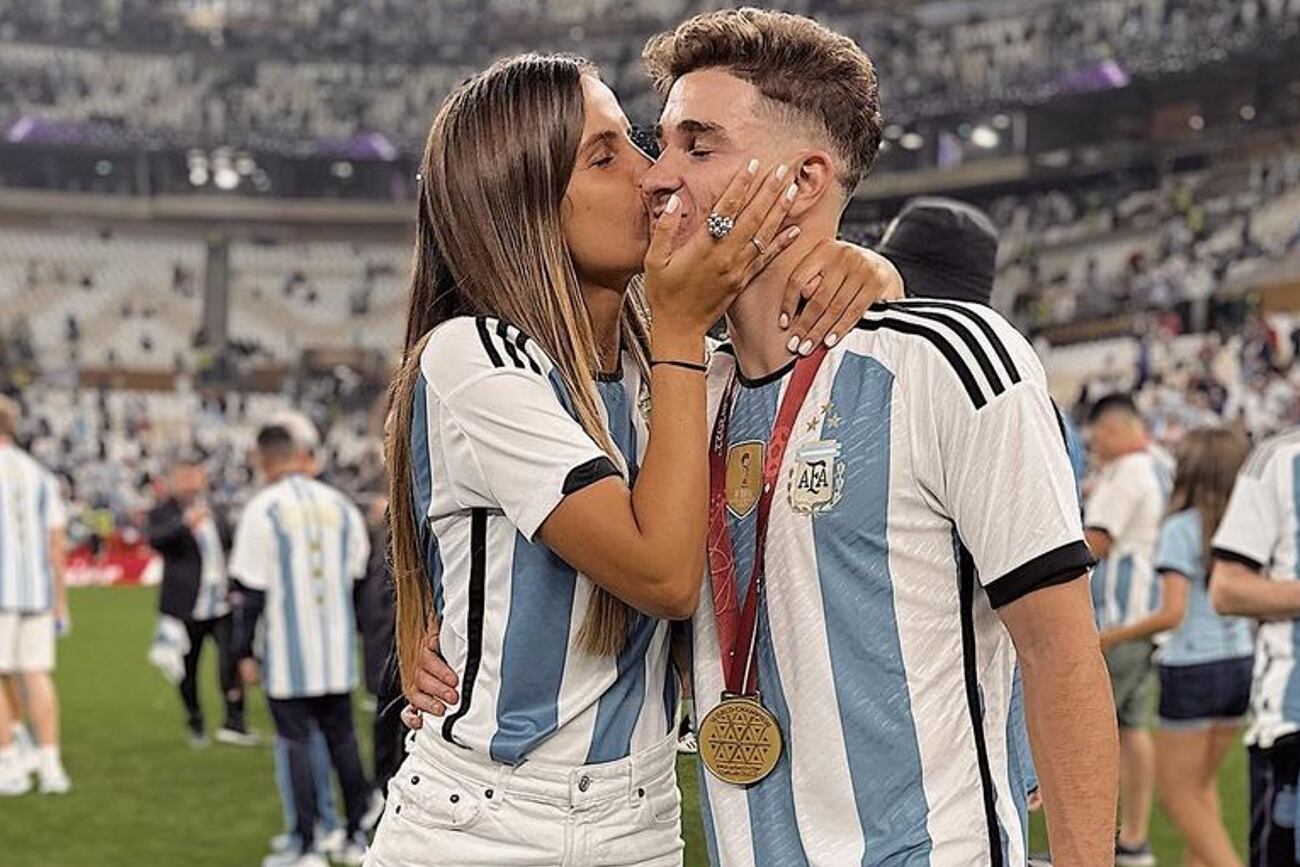 Julián Álvarez y Emilia Ferrero. (Foto de Instagram)