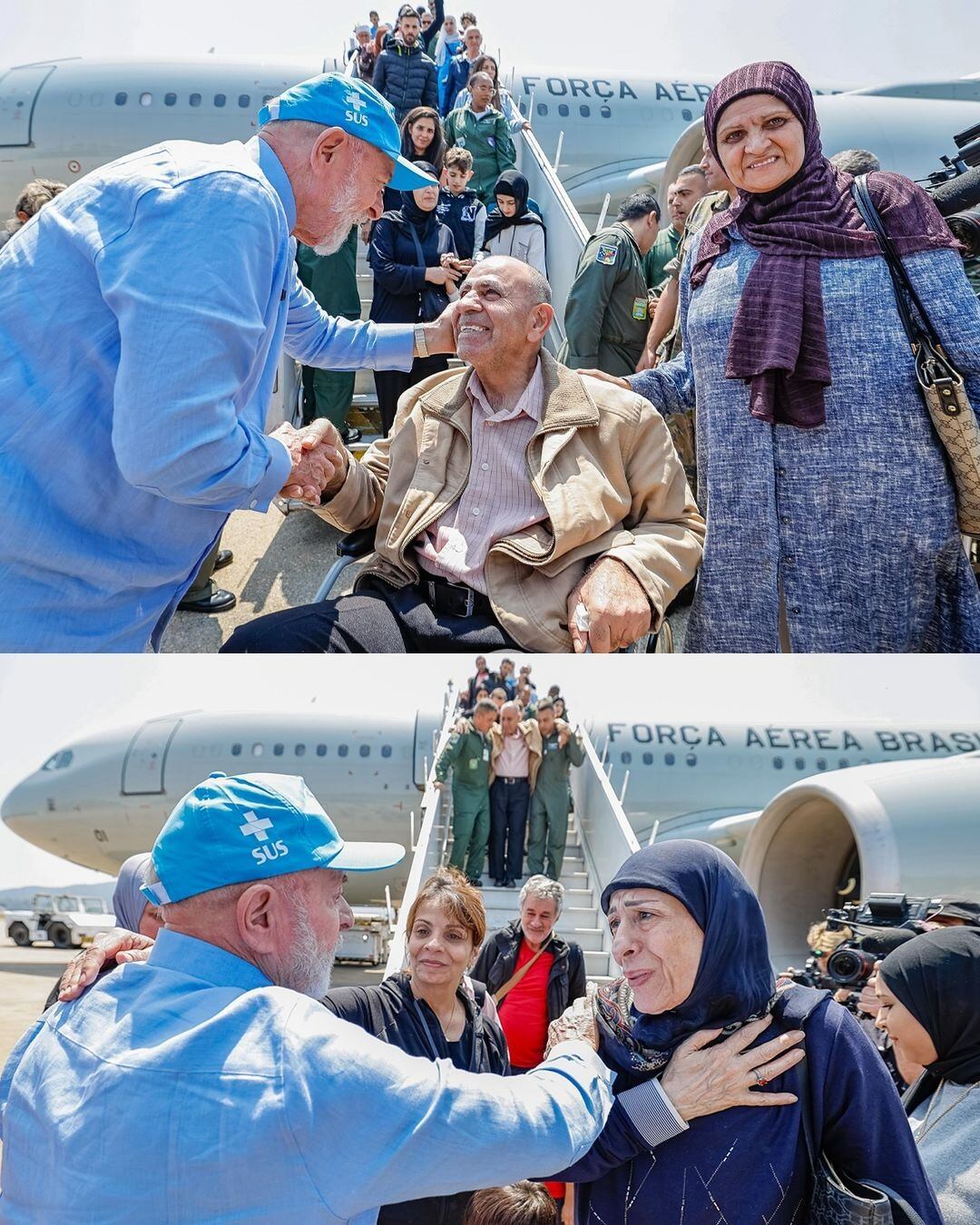 Lula recibió a ciudadanos brasileños que llegaron a San Pablo desde el Líbano. Foto: Instagram.