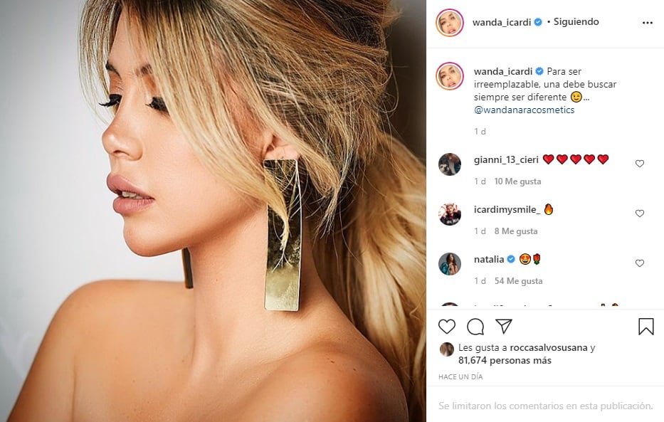 Wanda Nara y su línea de maquillajes