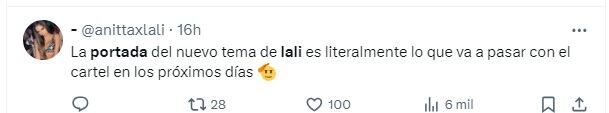 Qué dicen los fans de Lali sobre el cartel grafiteado (X)