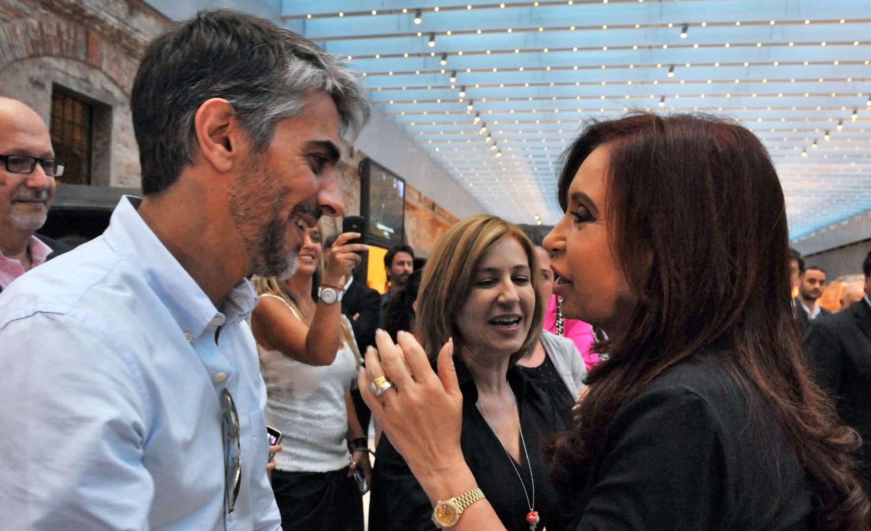 Pablo Echarri junto a Cristina Kirchner (Archivo Casa Rosada)