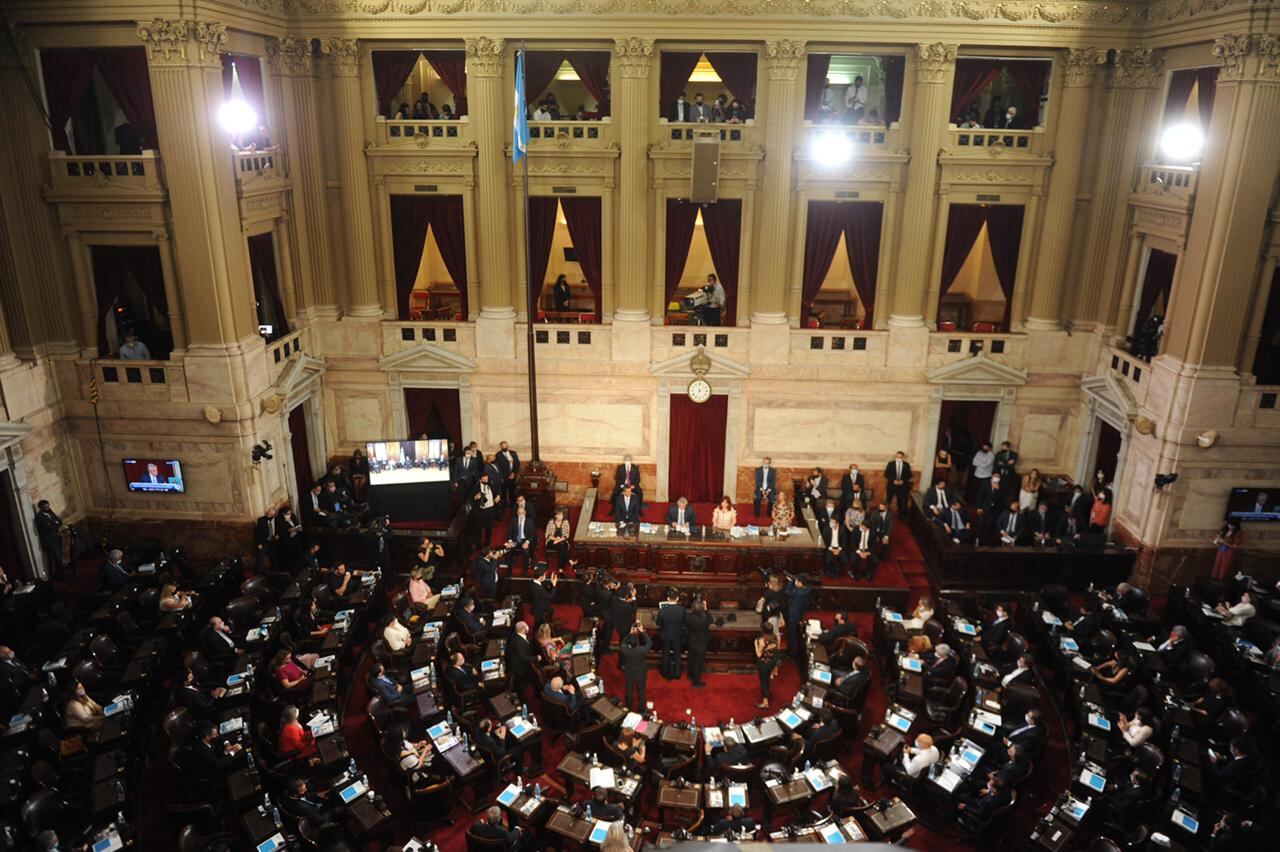 Alberto Fernández inauguró las sesiones del Congreso con presencia reducida por el coronavirus.