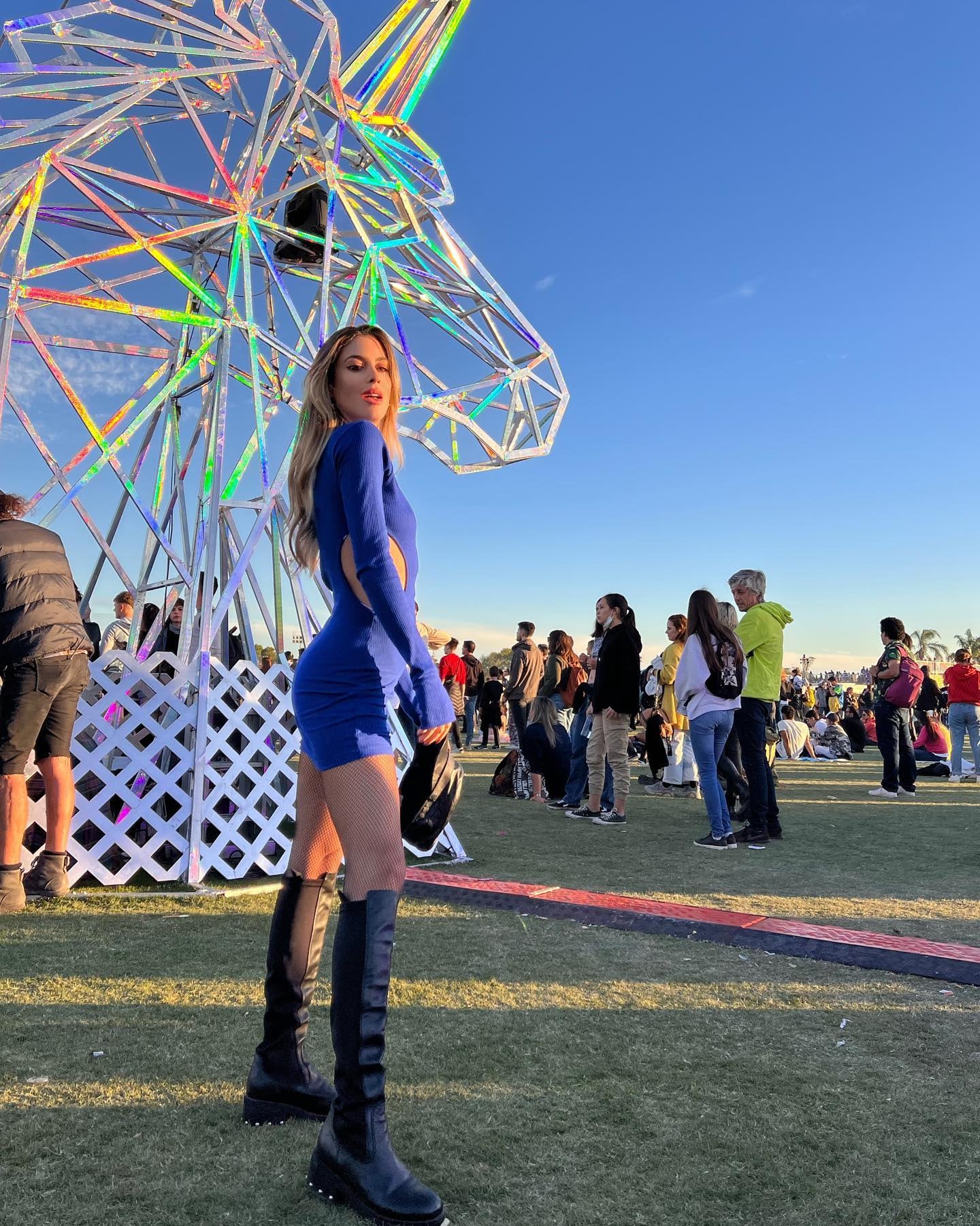 Agustina Cassanova en el Lollapalooza 2022.